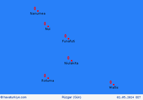 rüzgar Tuvalu Okyanusya Tahmin Haritaları