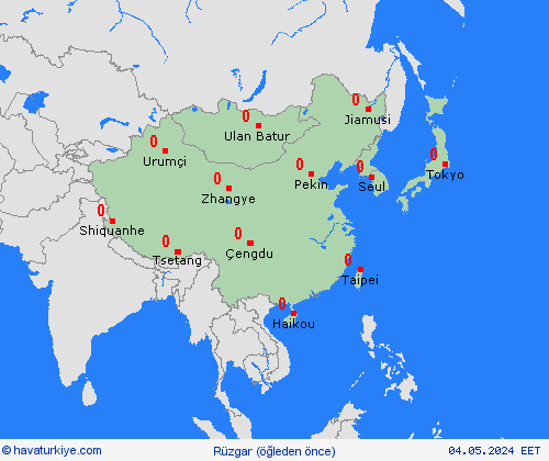 rüzgar  Asya Tahmin Haritaları