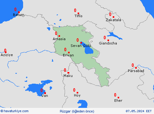 rüzgar Ermenistan Asya Tahmin Haritaları
