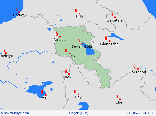 rüzgar Ermenistan Asya Tahmin Haritaları