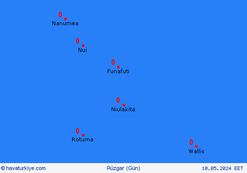 rüzgar Tuvalu Okyanusya Tahmin Haritaları