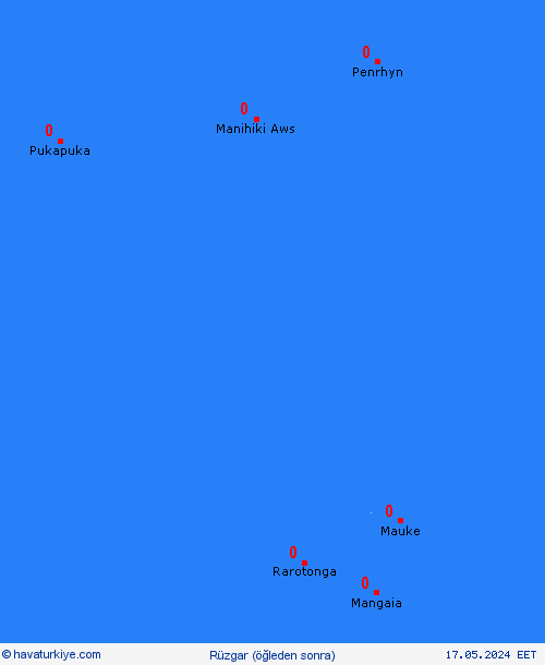 rüzgar Cook Adaları Okyanusya Tahmin Haritaları