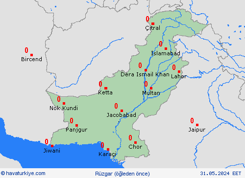 rüzgar Pakistan Asya Tahmin Haritaları