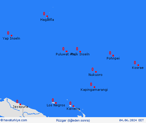 rüzgar Mikronezya Okyanusya Tahmin Haritaları