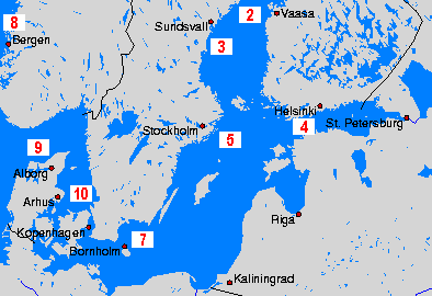 Baltık Denizi Deniz Suyu Sıcaklık Haritası