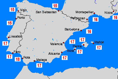 Batı Akdeniz Deniz Suyu Sıcaklık Haritası